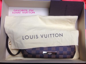 Louis Vuitton Favorite PM size in Damier Ebene