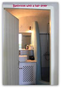 Bathroom in cave house